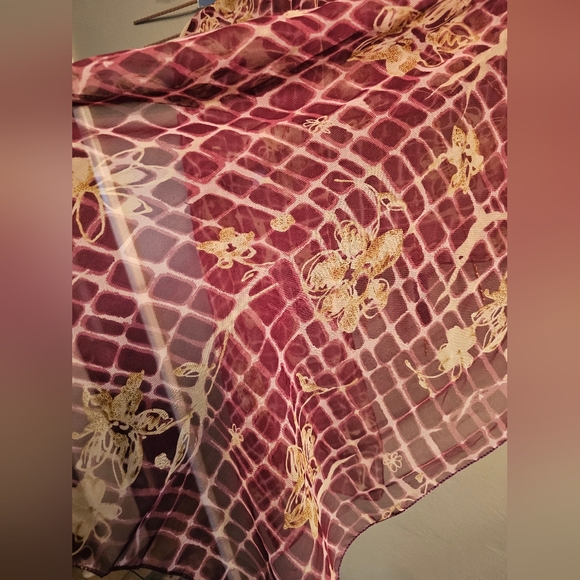 Large Women's Vintage Korean Scarf / Wrap - Picture 5 of 8